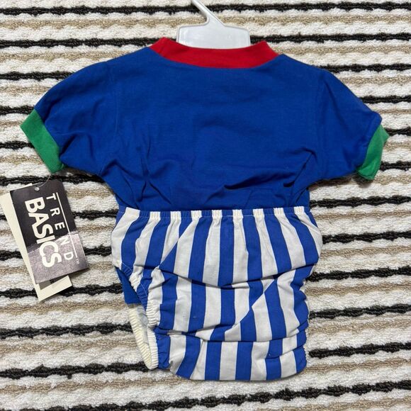 Vintage 90s Deadstock NWT Baby Boy Outfit Kidcore Graphic Truck Pattern 6-9M - Picture 2 of 3